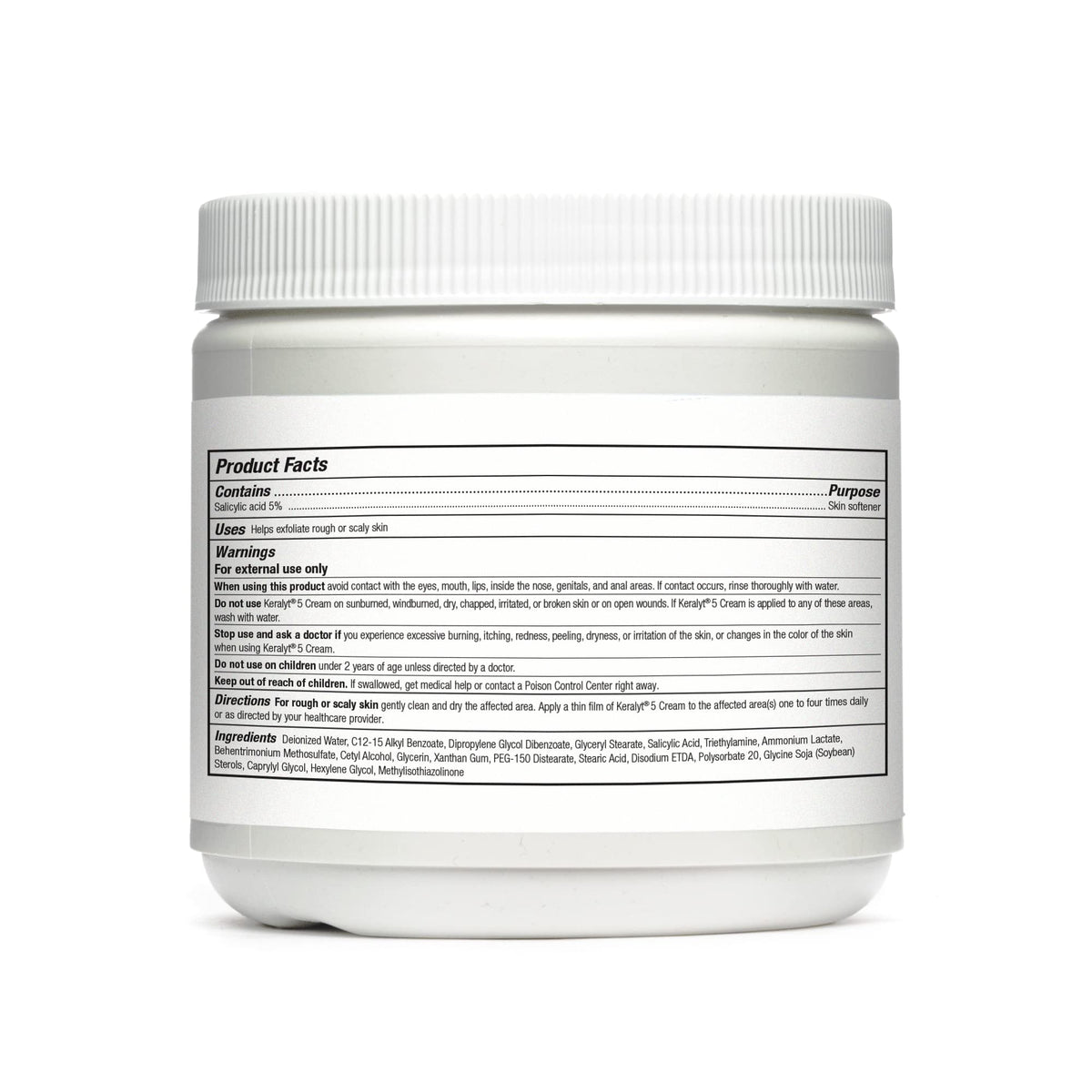 Keralyt 5 cream texture close-up showing smooth spreadability benefit
