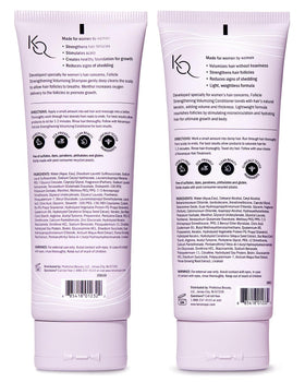 Keranique before and after comparison showing improved volume and body