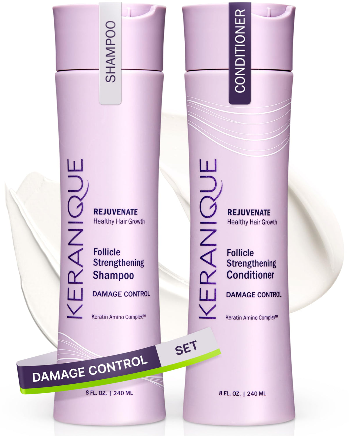 Keranique front packaging set showing both bottles for easy identification and purchase