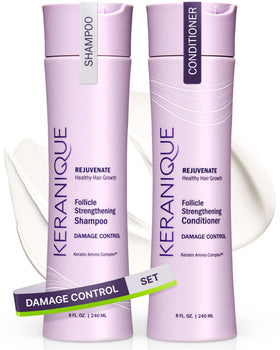 Keranique front packaging set showing both bottles for easy identification and purchase