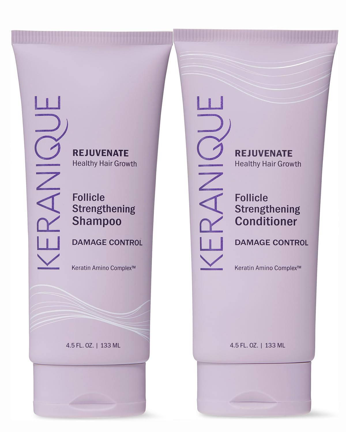 Keranique front packaging shows duo for visible repair and strength