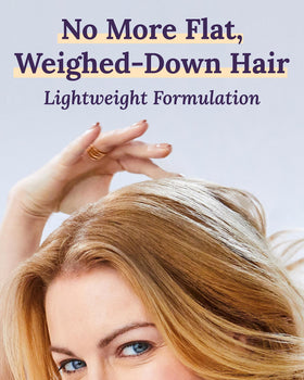 Keranique ingredient visual with keratin and biotin emphasizing strengthen