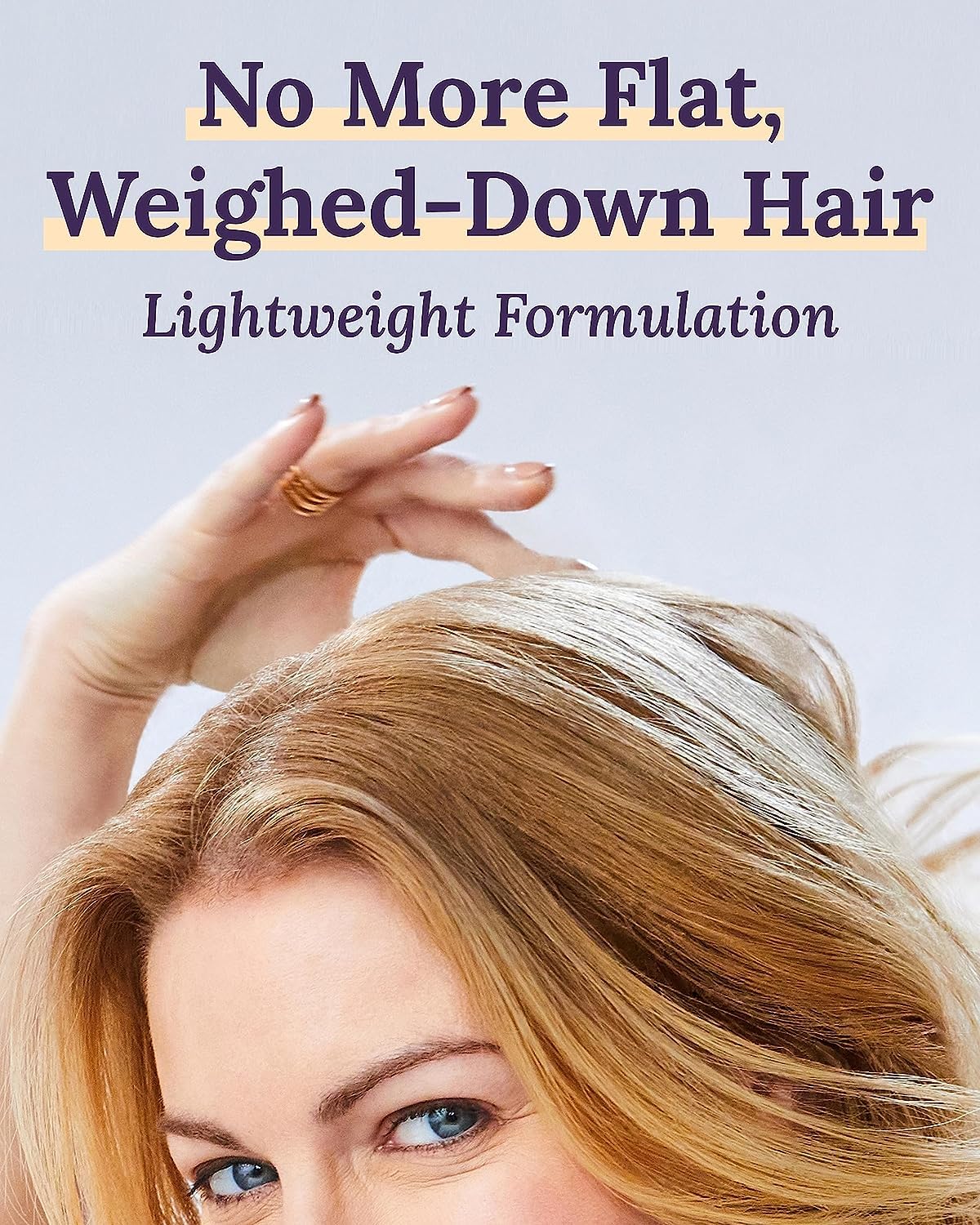 Keranique ingredients label with biotin and niacinamide supporting strength