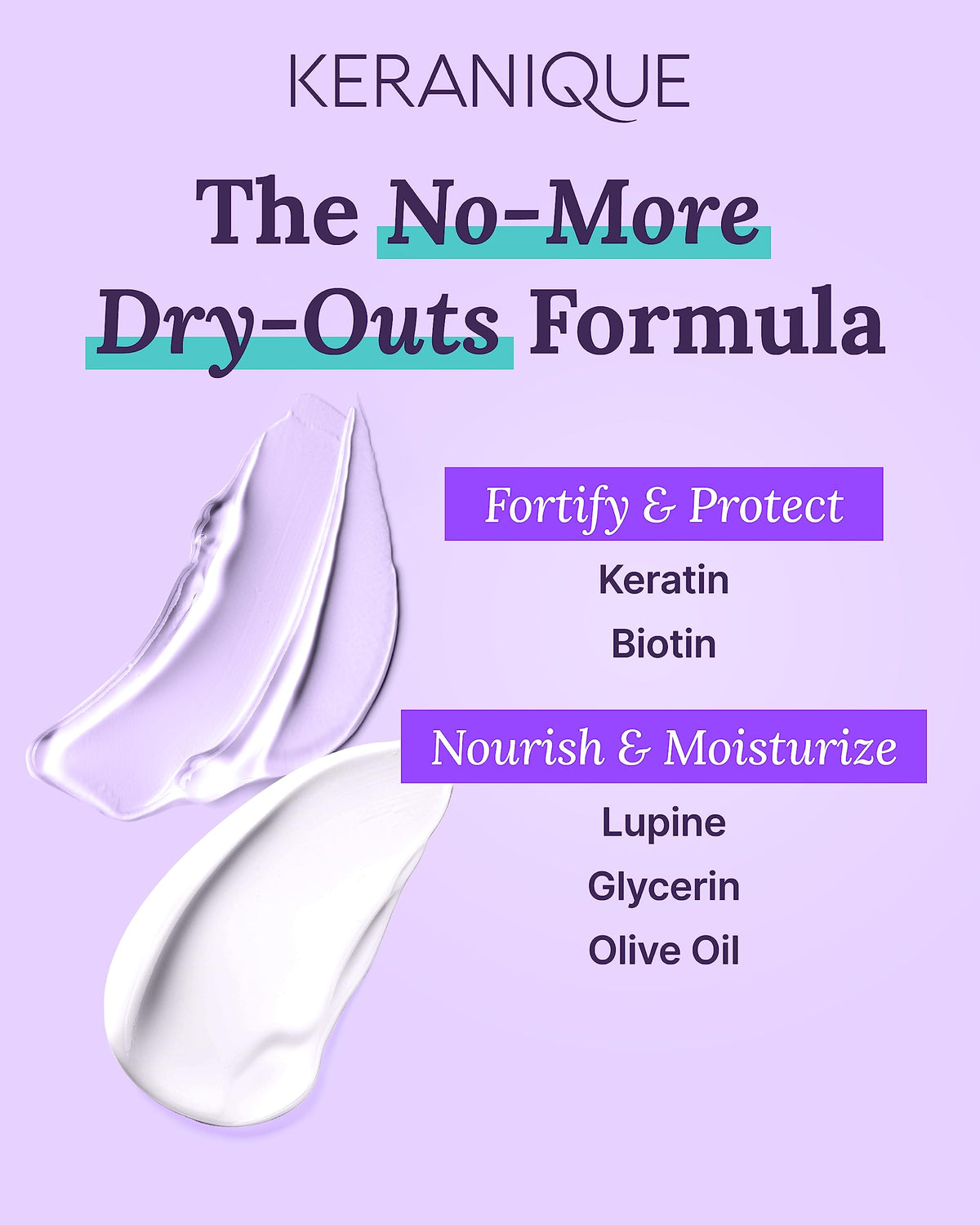 Keranique keratin amino complex ingredient close-up showing strengthening benefits
