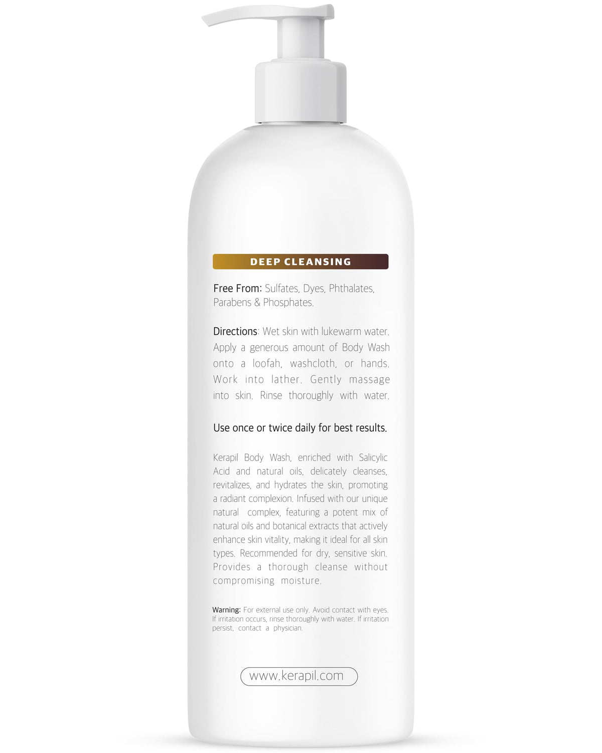 KERAPIL coconut and vanilla scent imagery suggesting pleasant fragrance