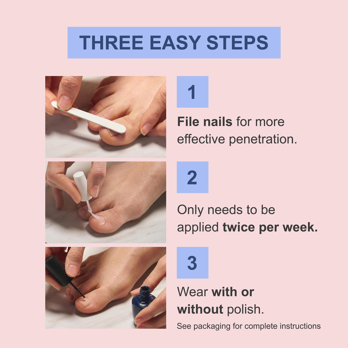 Kerasal applied to nail demonstrating improved appearance and shine