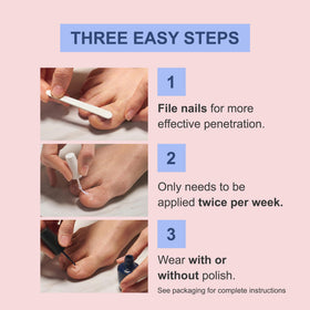 Kerasal applied to nail demonstrating improved appearance and shine