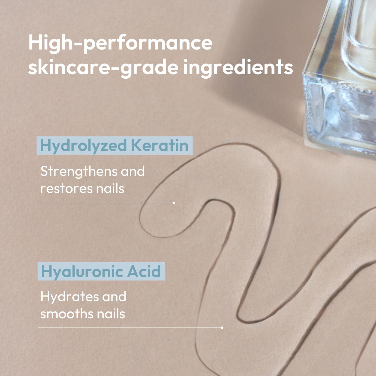 Kerasal being applied to a natural nail showing hydration and smoothing