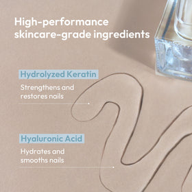 Kerasal being applied to a natural nail showing hydration and smoothing