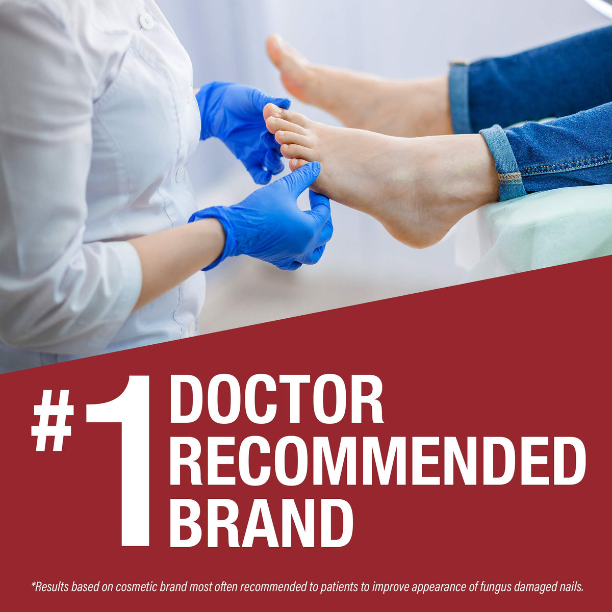 Kerasal being applied to a toenail demonstrating easy daily use