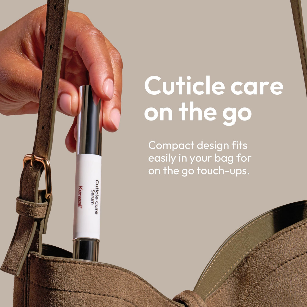 Kerasal being applied on nail cuticle for softer, smoother edges