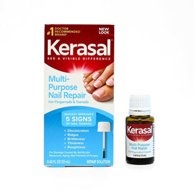 Kerasal front packaging showing product bottle and label benefits