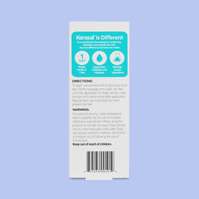 Kerasal on bedside table as part of nighttime foot care routine