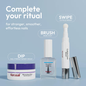 Kerasal lifestyle hand shot demonstrating everyday protection and polish prep