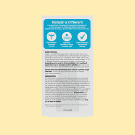 Kerasal patch on nightstand in bedroom setting showing overnight treatment convenience benefit