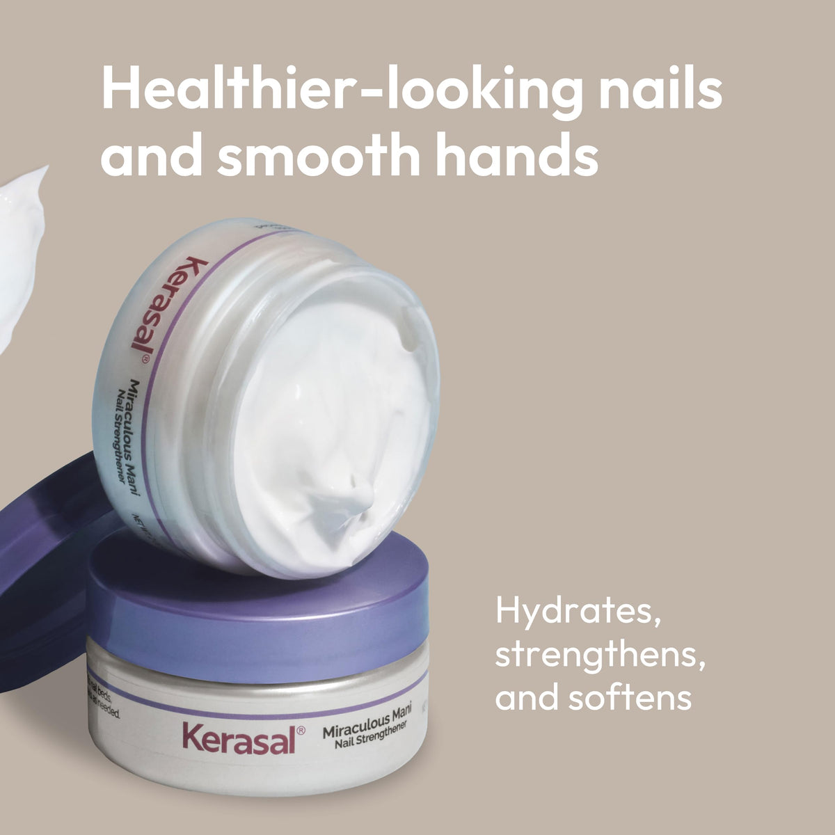 Kerasal application on fingertip demonstrating targeted nail and cuticle care