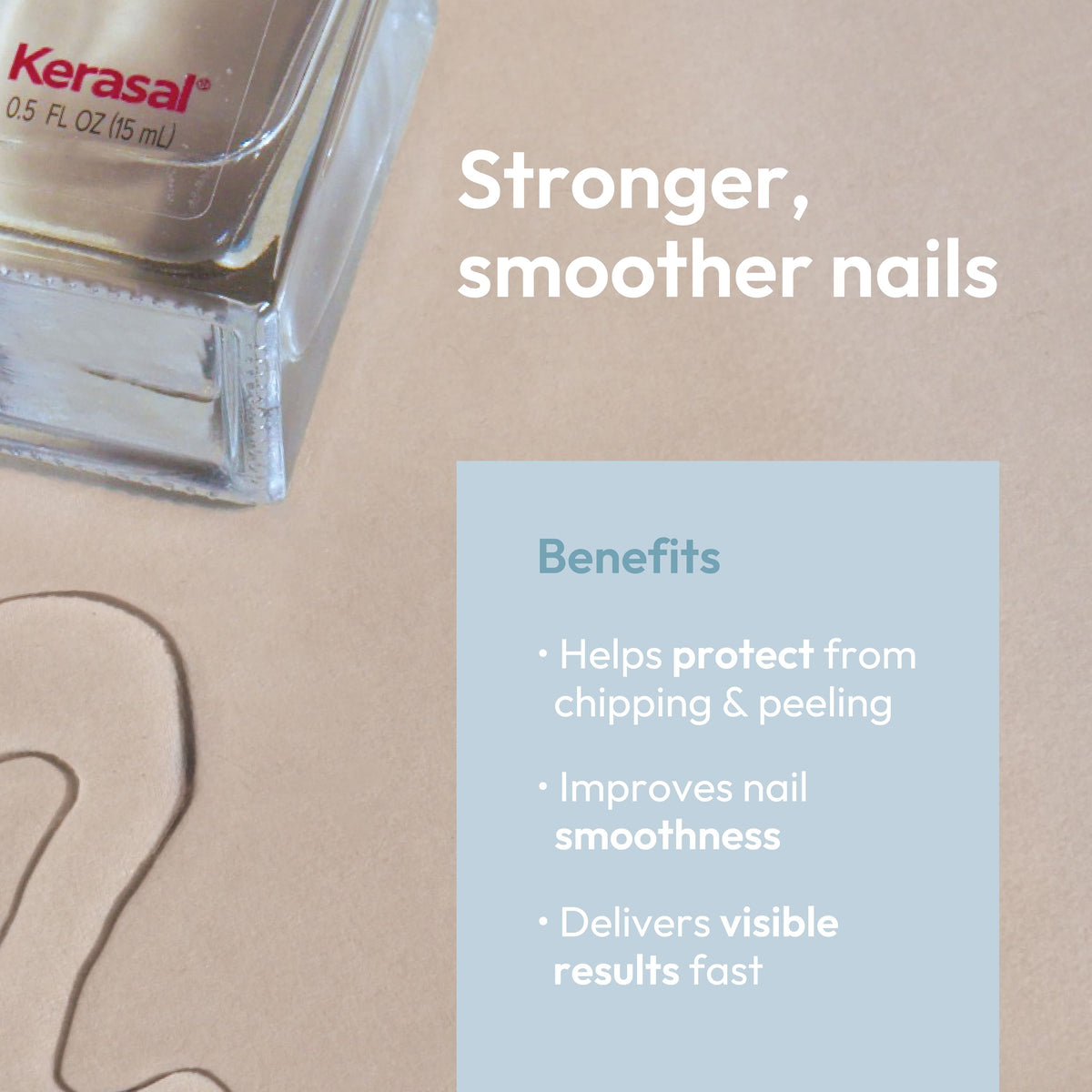 Kerasal 0.5 oz size comparison showing compact travel-friendly bottle