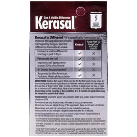 Kerasal close-up of tube label highlighting clear instructions