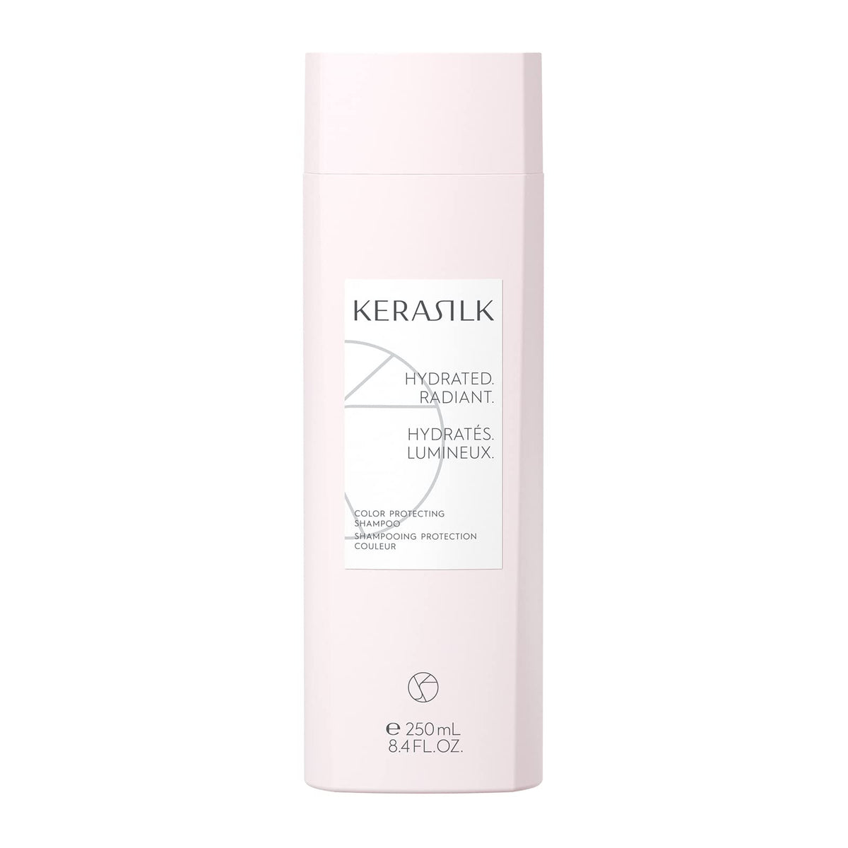 Kerasilk bottle front view showing packaging and clear product benefits