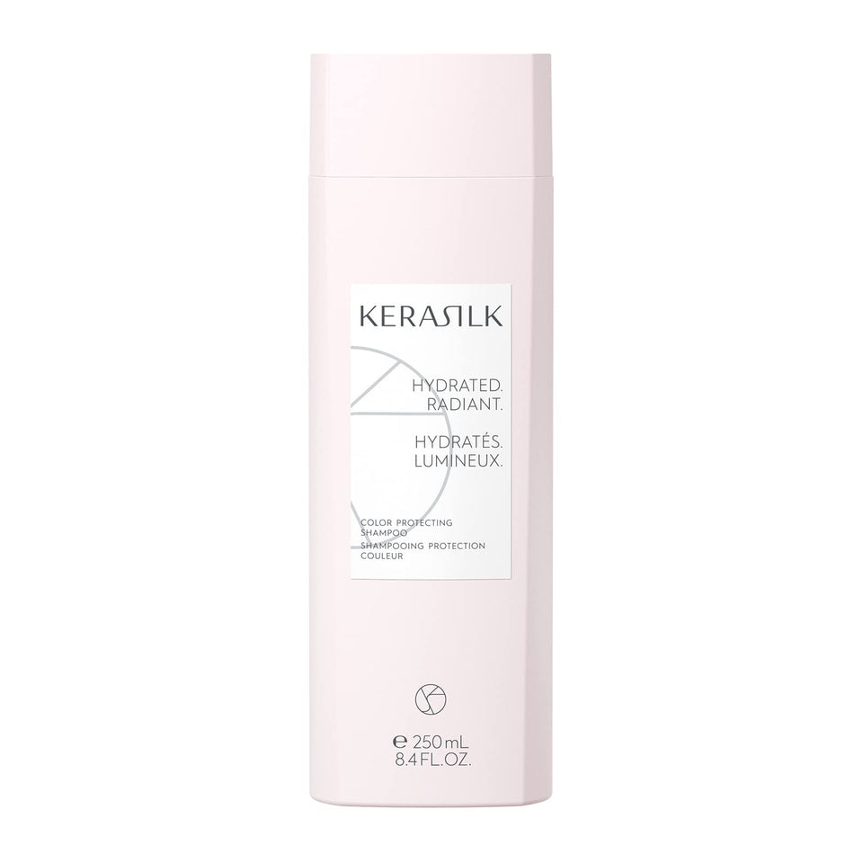 Kerasilk bottle front view showing packaging and clear product benefits