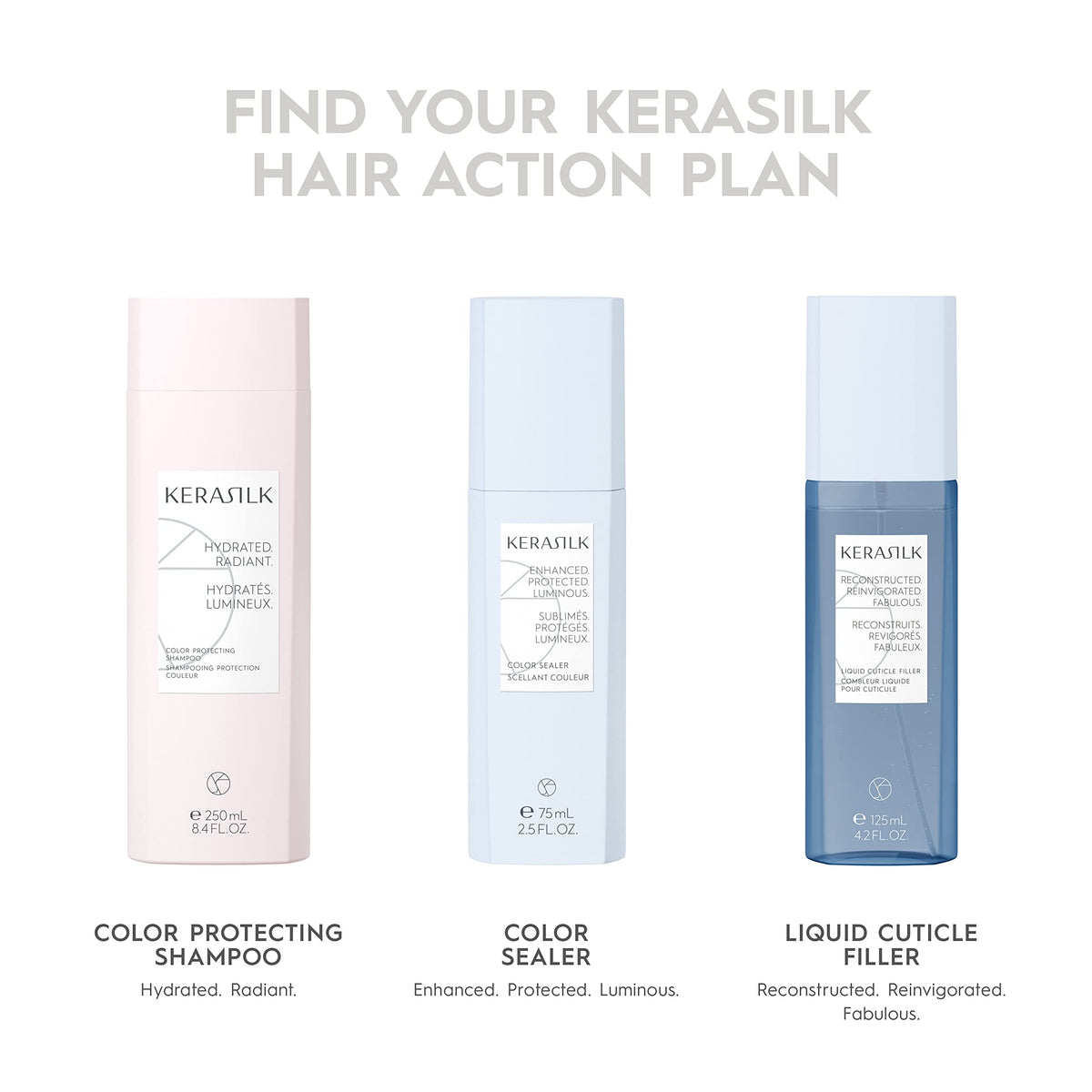 Kerasilk conditioner detangling wet hair demonstrating improved combability
