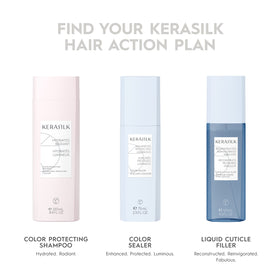 Kerasilk conditioner detangling wet hair demonstrating improved combability