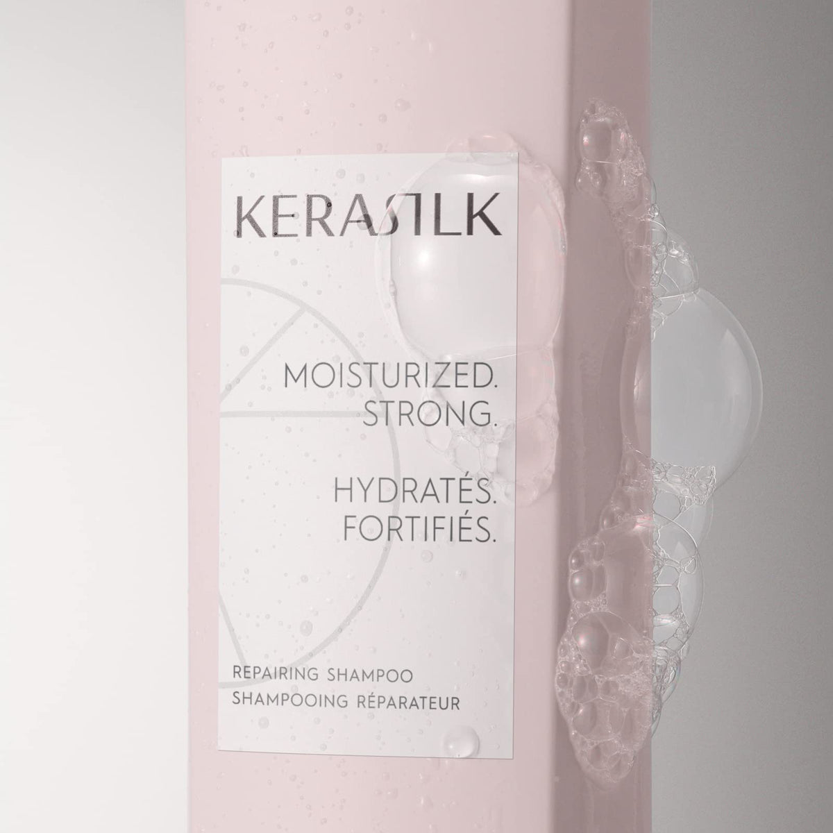 Kerasilk label close-up highlighting ingredients and vegan claim