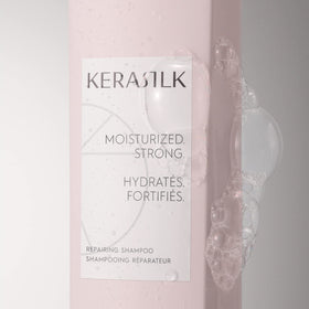Kerasilk label close-up highlighting ingredients and vegan claim