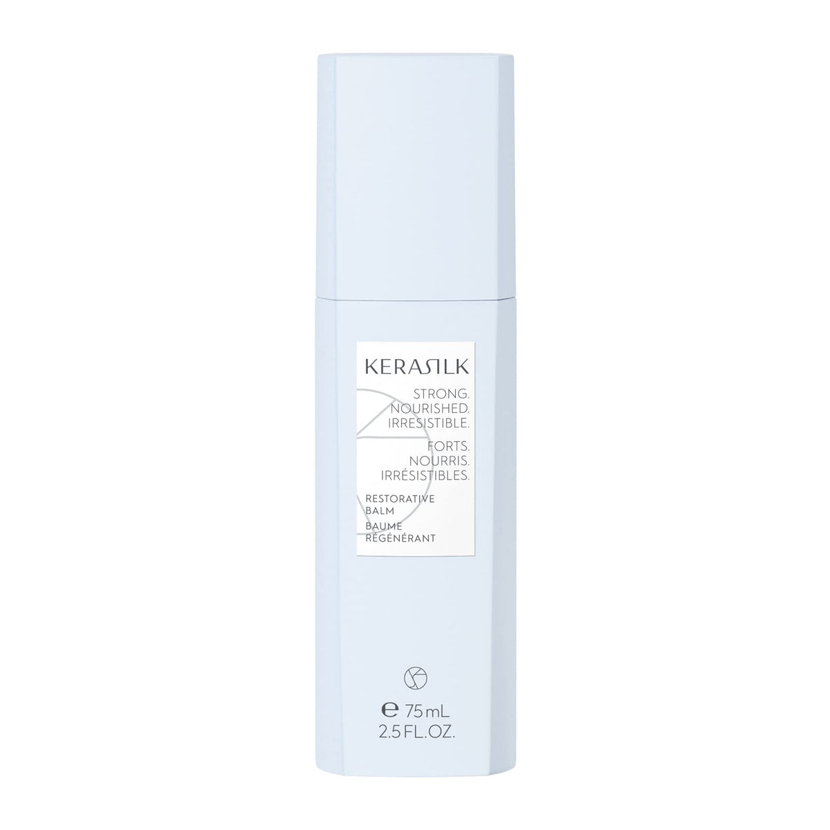 Kerasilk balm front packaging showing product and size, conveys premium repair