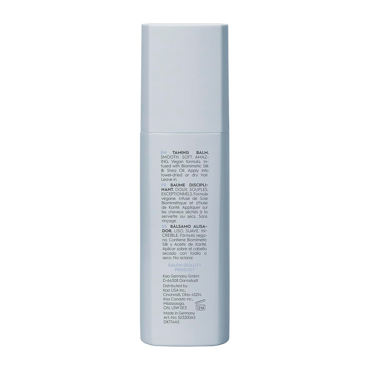 Kerasilk taming balm label close-up highlighting vegan formulation