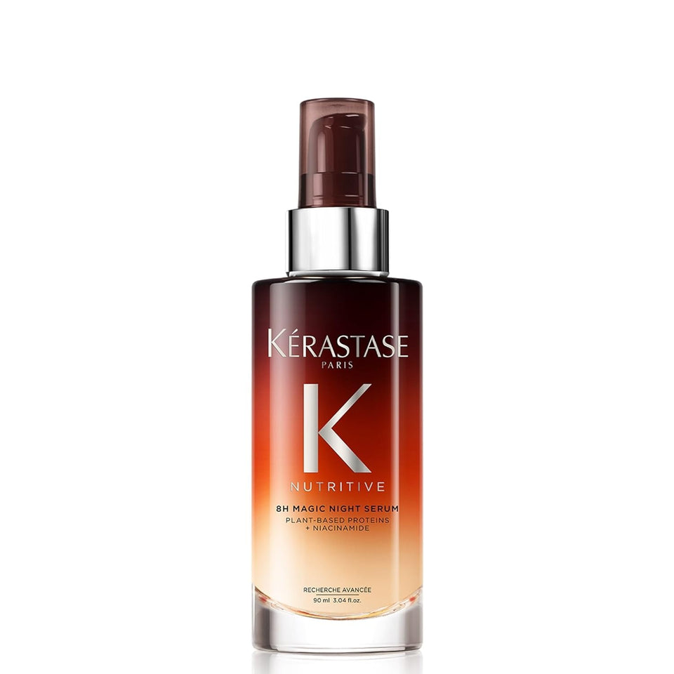KÉRASTASE front bottle view showing sleek overnight serum packaging and premium finish