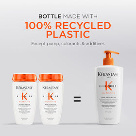 KÉRASTASE after-wash hair displaying improved shine and smoother appearance
