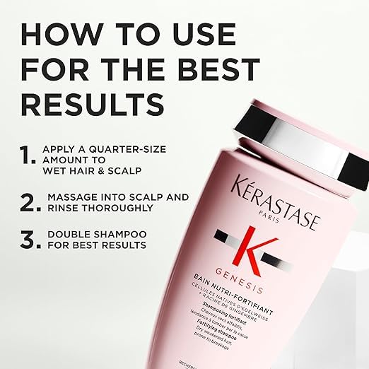 KÉRASTASE bottle on bathroom shelf showcasing premium lifestyle