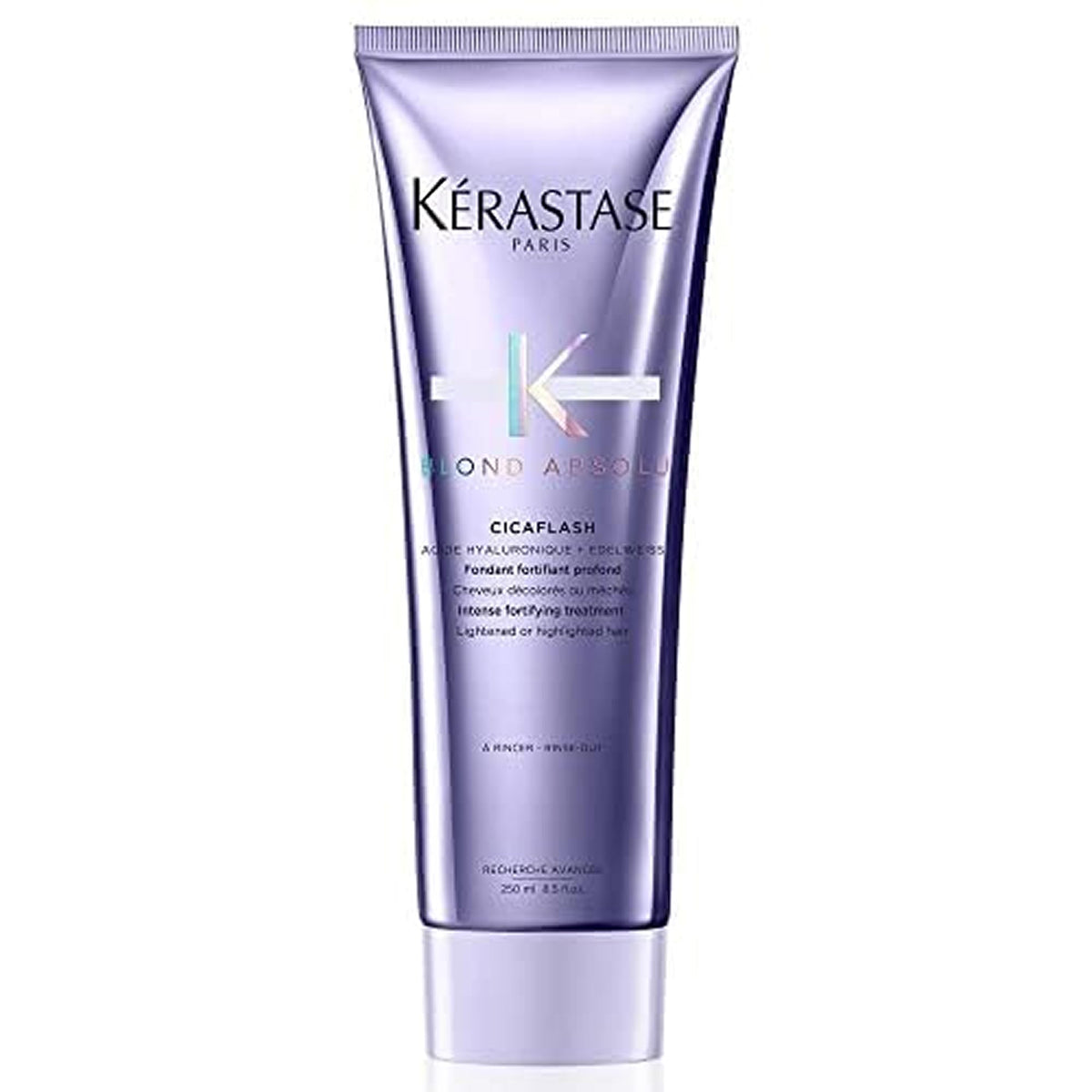 KÉRASTASE front bottle showing product design and brand benefit of lightweight hydration