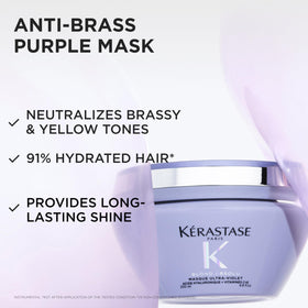 KÉRASTASE close-up texture of violet mask showing creamy consistency