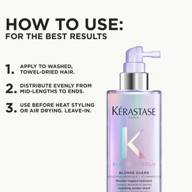 Kérastase bottle next to ruler showing compact 1.5 fl oz size