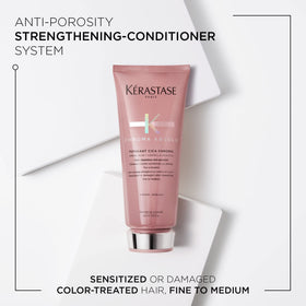 KÉRASTASE close-up dispense showing creamy texture for easy application