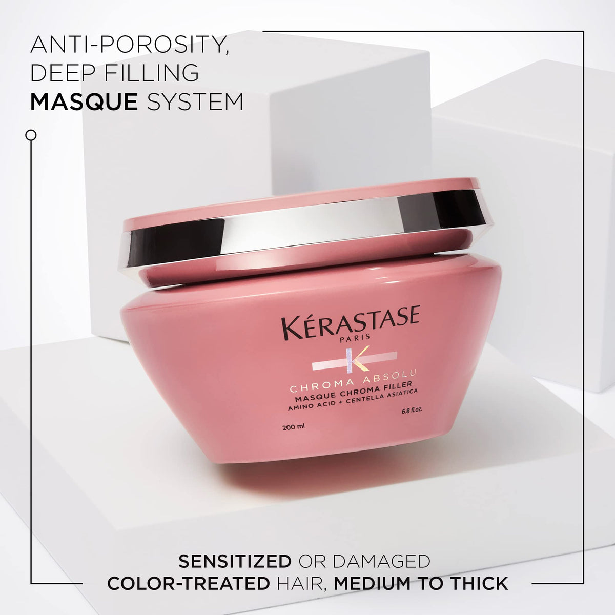 KÉRASTASE creamy mask texture close-up showing deep hydration benefit