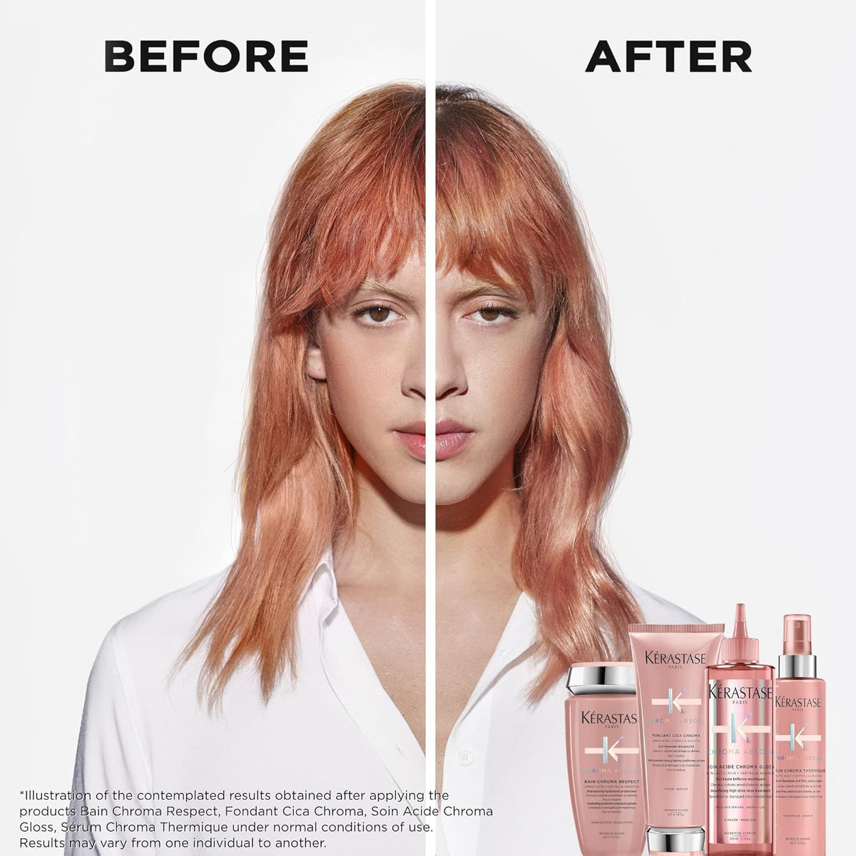 KÉRASTASE refill packaging with eco message promoting less waste