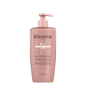 KÉRASTASE front bottle showing label and color protection benefit