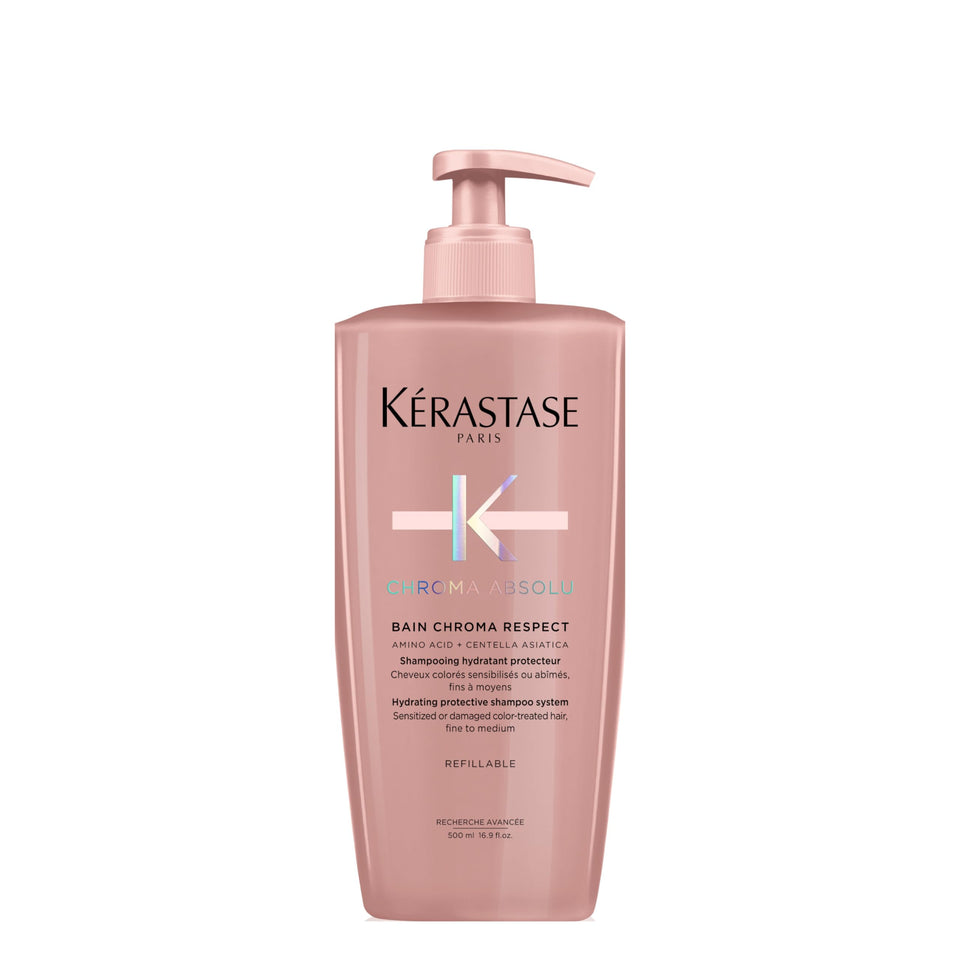 KÉRASTASE front bottle showing label and color protection benefit