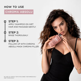 KÉRASTASE shampoo lather texture on hand showing gentle foam and hydration