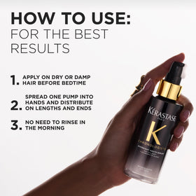 KÉRASTASE morning-results hair looking shinier and smoother after overnight use