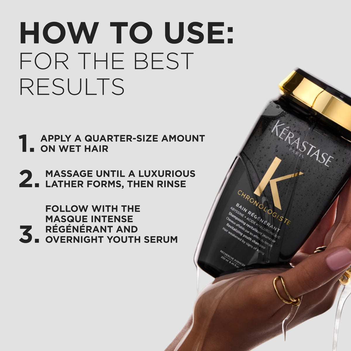 KÉRASTASE hyaluronic texture close-up highlighting moisture delivery benefit