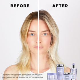 KÉRASTASE applying mask to damp hair demonstrating easy distribution and hydration