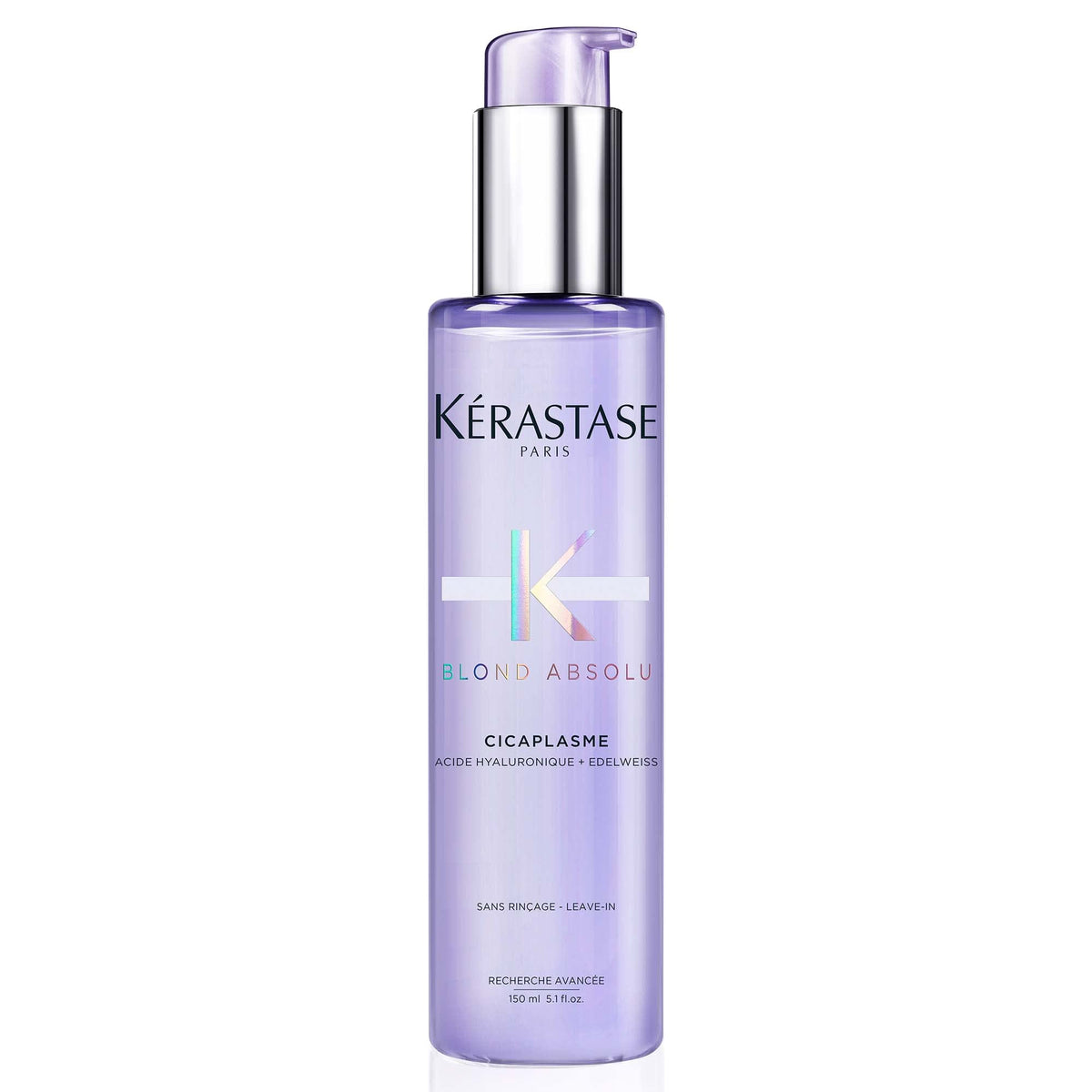 KÉRASTASE bottle front view showing branding and sleek packaging benefit: clear identification