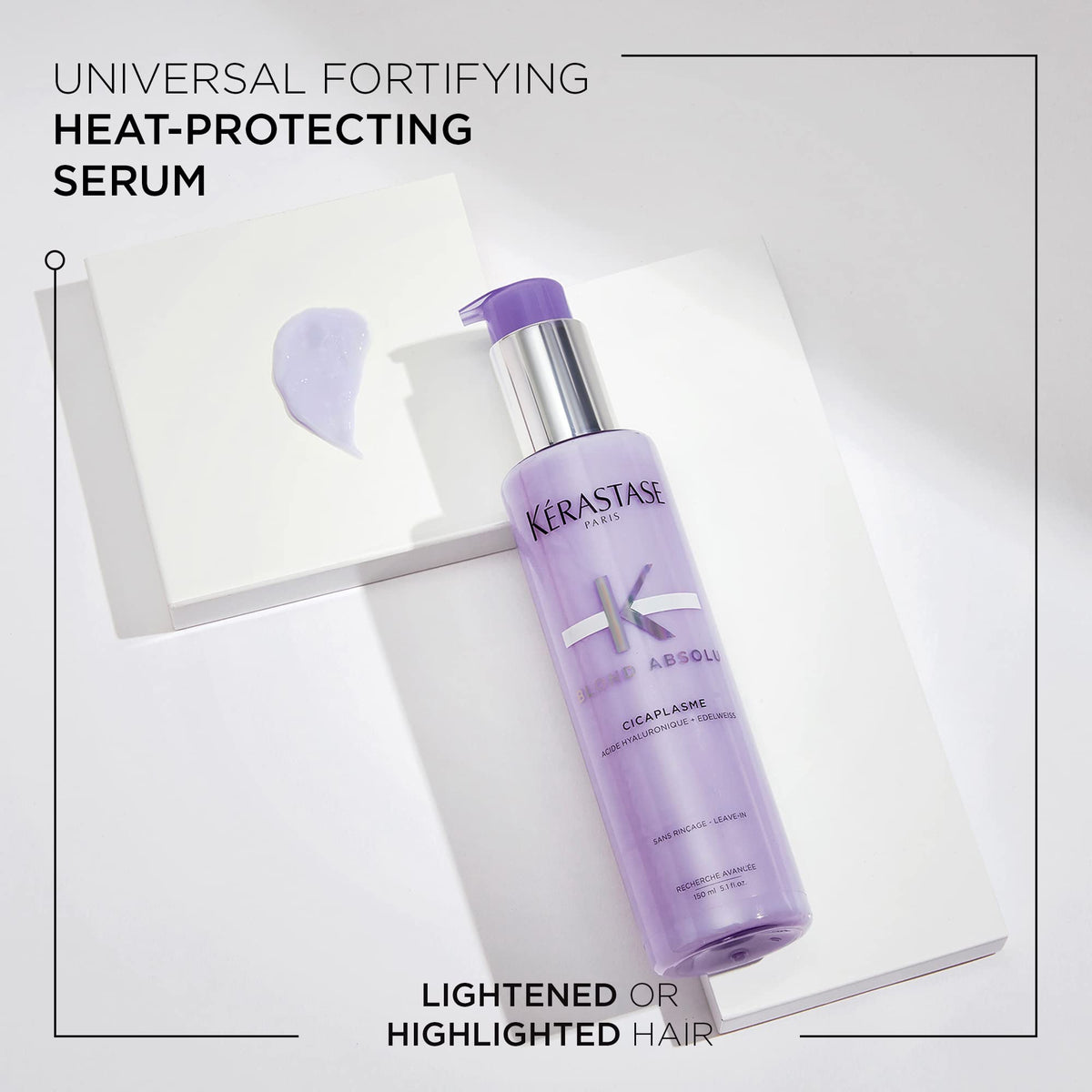 KÉRASTASE pump close-up highlighting easy dispense and precise application benefit: controlled dosing