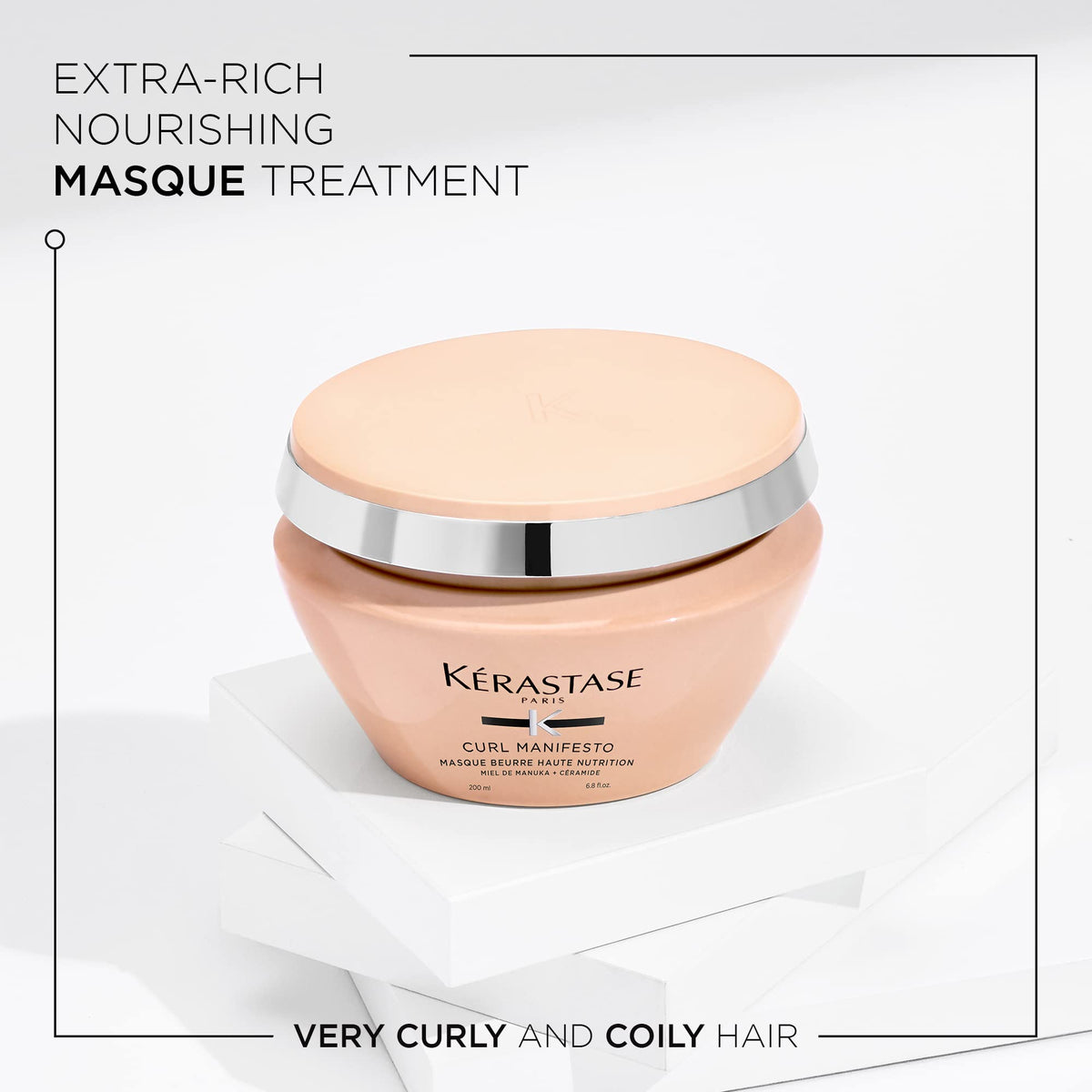 KÉRASTASE open jar showing the rich creamy texture for deep curl nourishment and softness