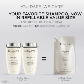 KÉRASTASE before and after hair showing improved fullness benefit