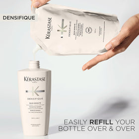 KÉRASTASE shampoo lather in hands showing gentle cleansing benefit